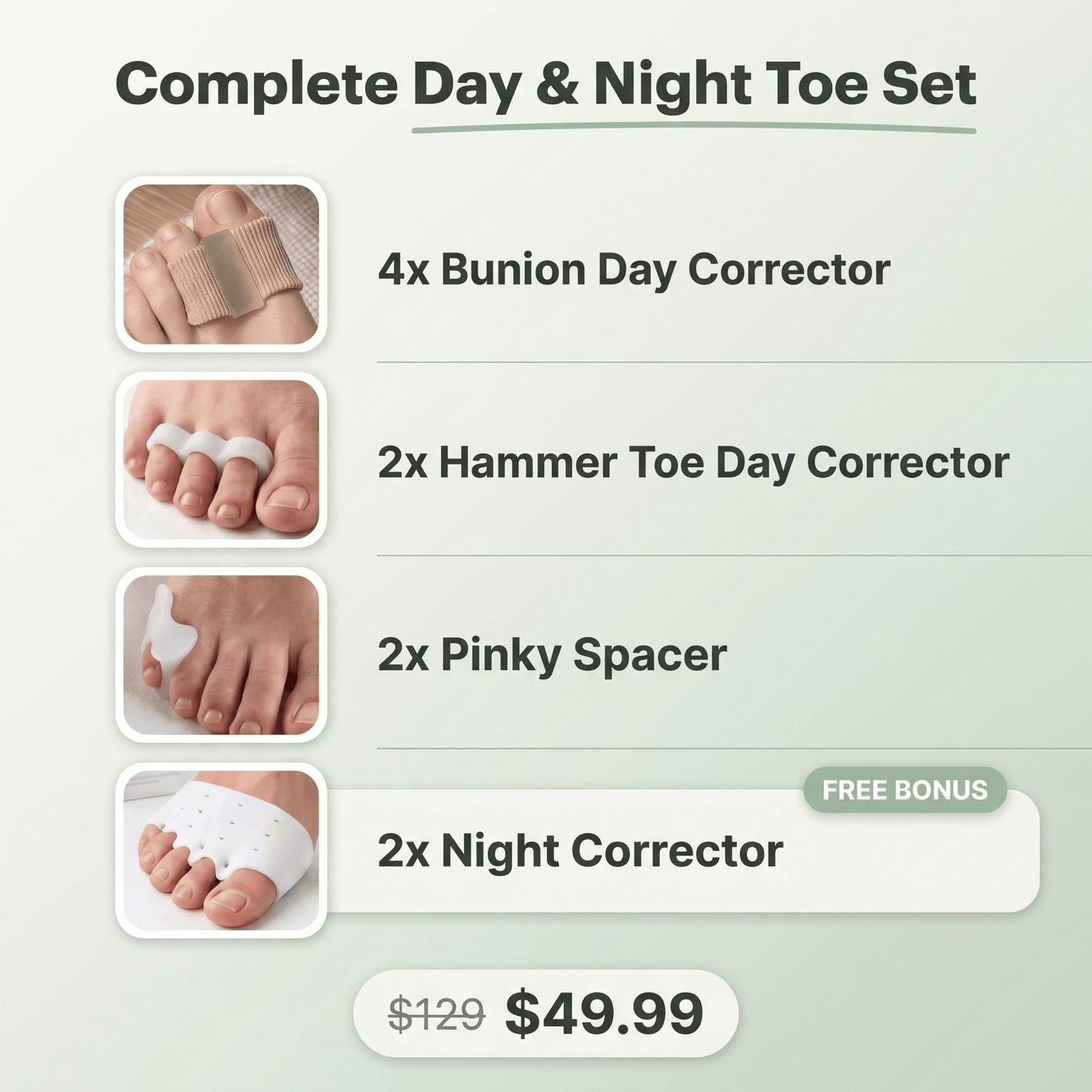 Complete Day & Night Toe Set